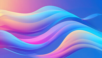 Fototapeta premium Waves Abstract Background with Vibrant Colors