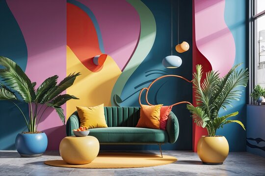 Playful Vibrancy in Urban Design with Whimsical Brush Accents and Sinuous Lines