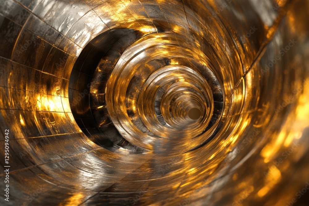 Fototapete extensive gas pipelines create a mesmerizing perspective in a metallic industrial environment. gener