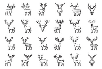 Deer Icon Symbolizes Nature's Tranquil Spirit.eps