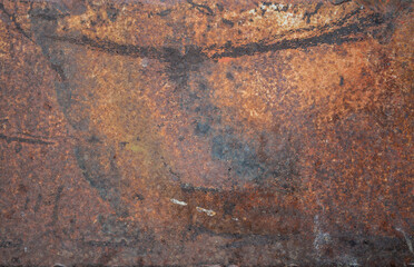 Full frame shot of rusted metal texture and background. Rust reduces product lifespan.
