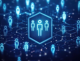 Naklejka premium Abstract Digital Network with Global Connections