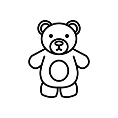 teddy bear icon vector, line style icon