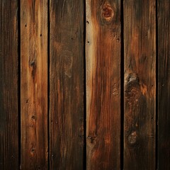 Fototapeta premium Rustic wooden texture featuring aged brown planks with detailed grain patterns