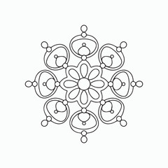 Easy Floral Mandala Coloring Page for Mindfulness & Relaxation