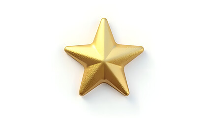 Obraz premium Subtle 3D Gold Star Logo Design