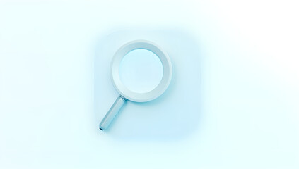 Elegant Search App Logo with Subtle 3D Effect