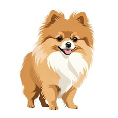 Obraz premium じっと見つめる可愛いポメラニアン