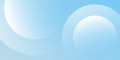 Abstract minimalist banner background, pastel colorful, blue and white gradations. Circle effect style geometric modern