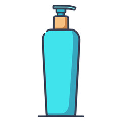 hair gel bottle conditioner healthy nutrition beauty flat color vector illustration template design