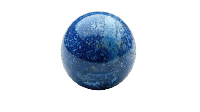 Rotating blue planet earth globe isolated on transparent background
