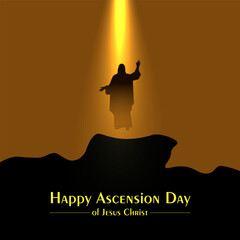 Happy Ascension Day of Jesus Christ vector illustration. Jesus Christ resurrection vector.