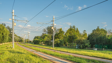 Stroll along the suburban railway and encounter tranquility