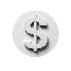 Obraz premium An elegant finance icon featuring a dollar isolated on transparent background