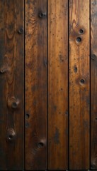 Naklejka premium Rich brown wood grain, distressed surface, grunge aesthetic, abstract, dark brown