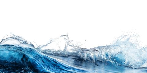 Sea water surface cut out