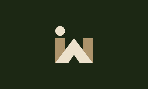 iw monogram logo design