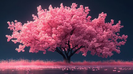 cherry blossoms isolated catoon