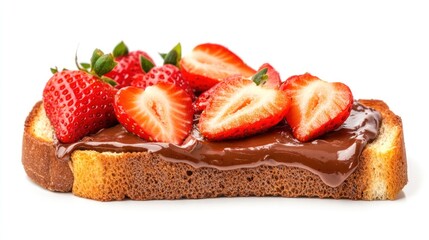 Chocolate Nutella Toast with Strawberries