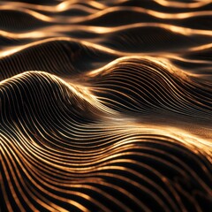 Golden Sandscape: Abstract Digital Art