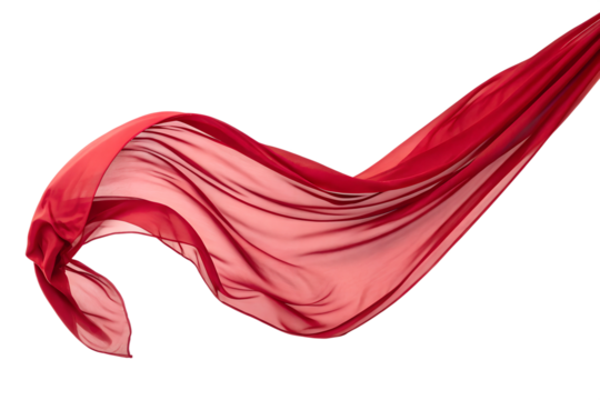 floating elegant red fabric png