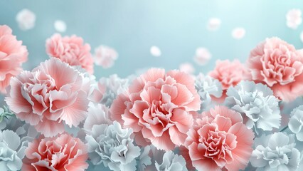 Obraz premium Beautiful January Birth Flower Carnation Design, January birth month flower