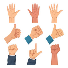 hand gesture set various signs white background.png