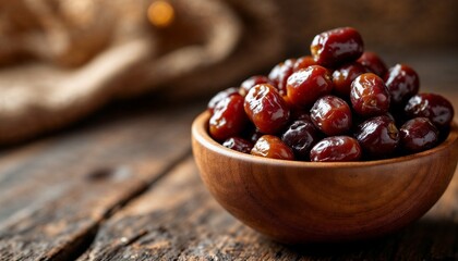 Obraz premium Close-up of Ripe Dates in a Natural Setting