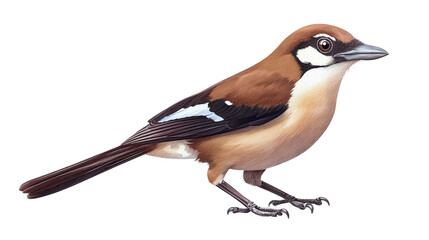 Fototapeta premium Modern jay bird illustration isolated on transparent background for nature and wildlife digital design projects.