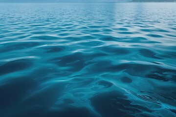 Obraz premium Serene Calm Blue Water Surface Tranquil Seascape Background