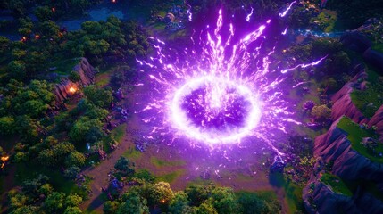 Fototapeta premium Explosive Visual Effects of Celebration in Game Interface