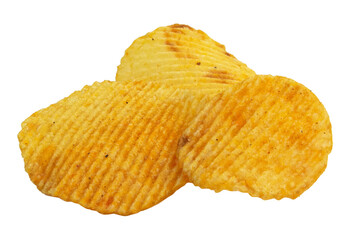 Chipsy, fastfood, na białym tle. Bez tła