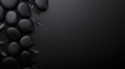A fresh black, minimalist and modern background 