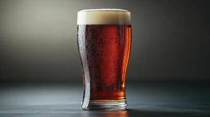 glass of fresh delicious dark beer isolated,studio background
