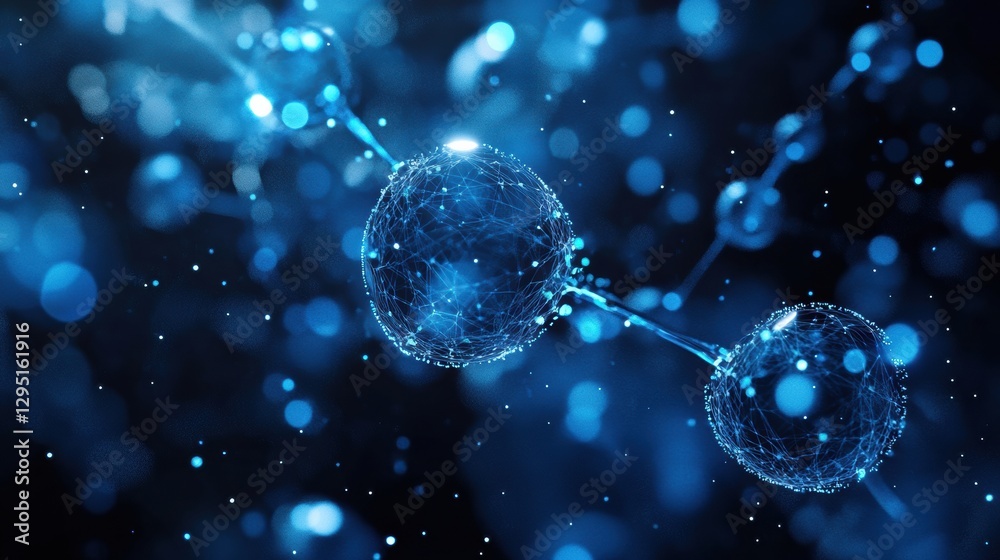 Poster microscopic gas particles suspended in the air create an ethereal and dynamic visual representation 
