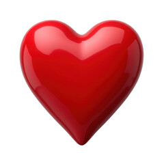 Shiny Red Heart with transparent background