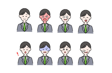 ビジネスマンの表情セット