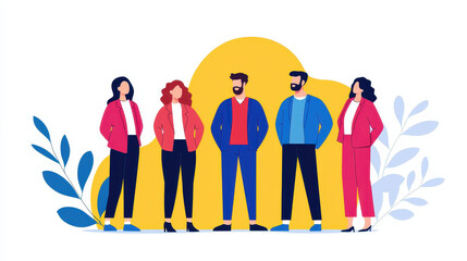 Team work together, Teamwork and collaboration among diverse professionals in modern setting