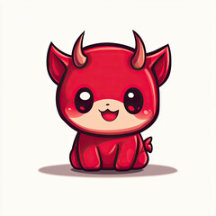 Chibi character with mischievous grin and tiny devil horns