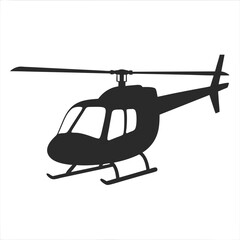 Helicopter silhouette vector illustration