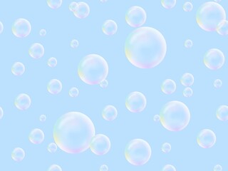 シャボン玉のシームレスパターン　C-2