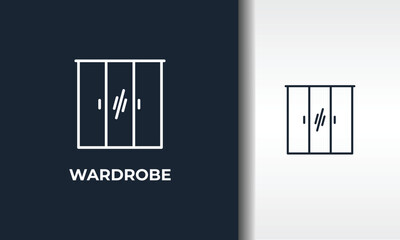 Wardrobe Vector, Icon Or Logo Sign Isolated Symbol Illustration