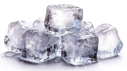 Obraz premium ice cubes png isolated,studio background