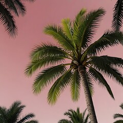 Fototapeta premium palm tree on blue sky