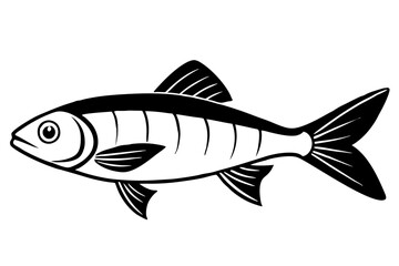 Fish silhouette vector illustration