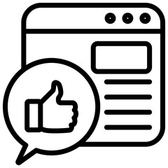 Obraz premium Online Engagement Outline Icon