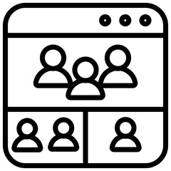 Breakout Room Outline Icon