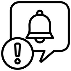 Push Notification Outline Icon