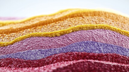 Abstract Colorful Layered Landscape: A Vibrant Textured Visual