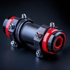 Studio shot of an emergency pipeline repair clamp, isolated with soft lighting, creating a professional and versatile look, showcasing its quick-fix functionality.